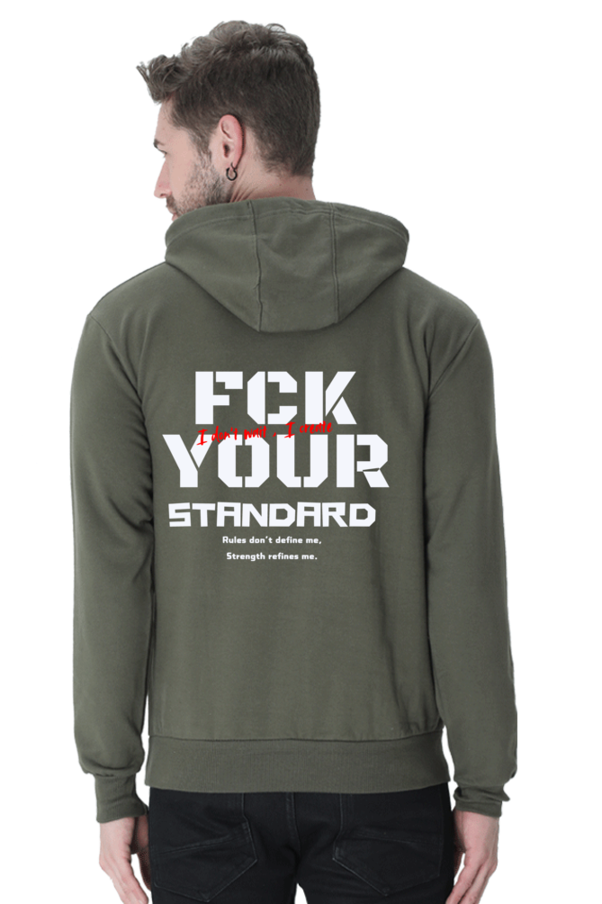 FCK Your Standard Olive Green Hoodie – Own Your Individuality