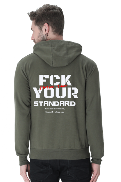 FCK Your Standard Olive Green Hoodie – Own Your Individuality