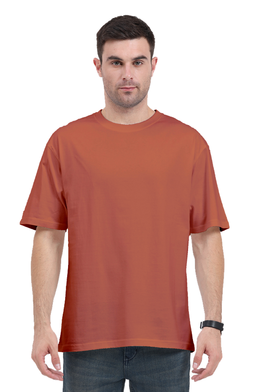 Plain Oversized Coral T-Shirt – Vibrant Comfort, Effortless Style