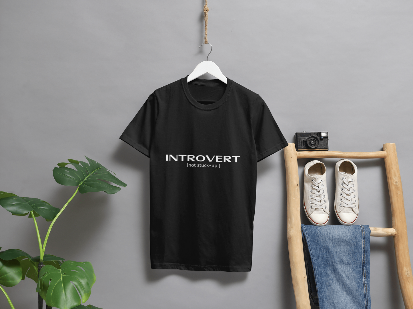 Introvert Oversized Black T-Shirt – Embrace Your Quiet Strength