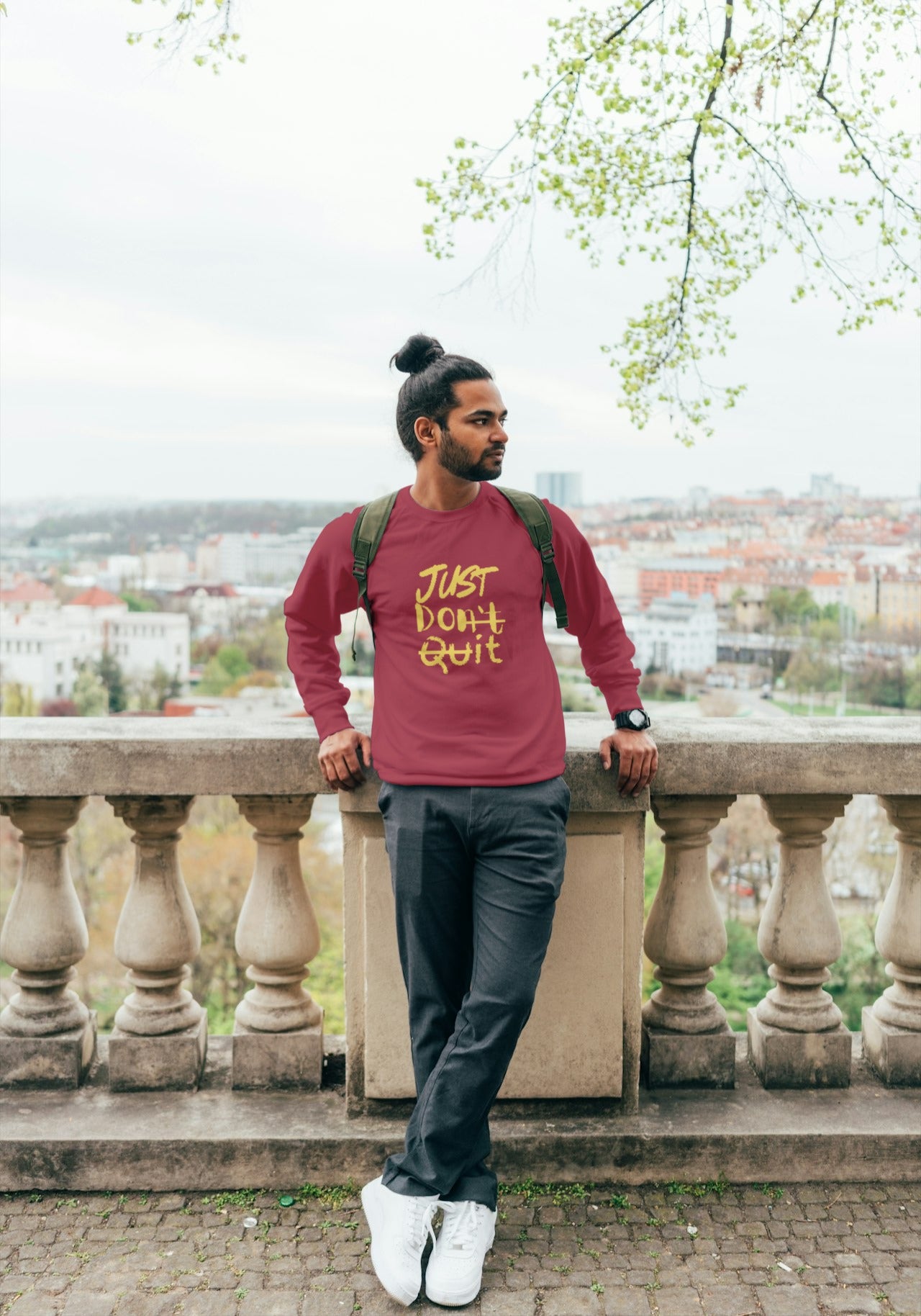 Don't Quit" Maroon Sweatshirt – Fuel Your Fire