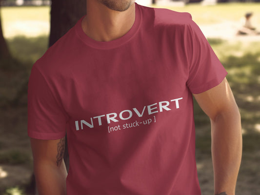 Introvert Oversized Maroon T-Shirt – Quiet Strength, Bold Style