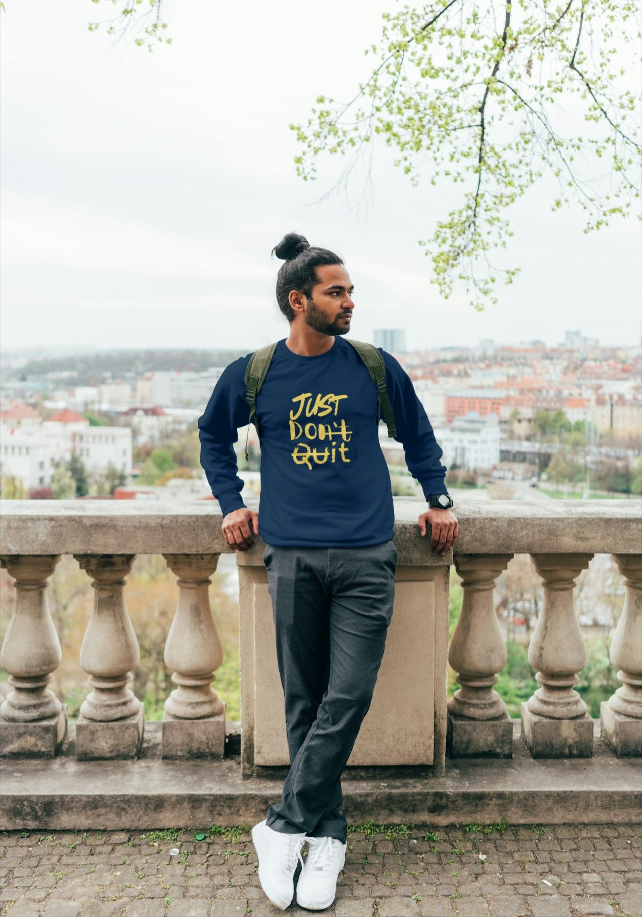 Don't Quit Navy Blue Sweatshirt – Stay Inspired in Style